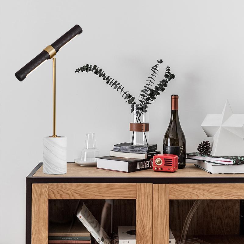 Lighting Decoration In Bedroom - Dekoratif Masa Lambası, Tasarımcı Lüks Deri