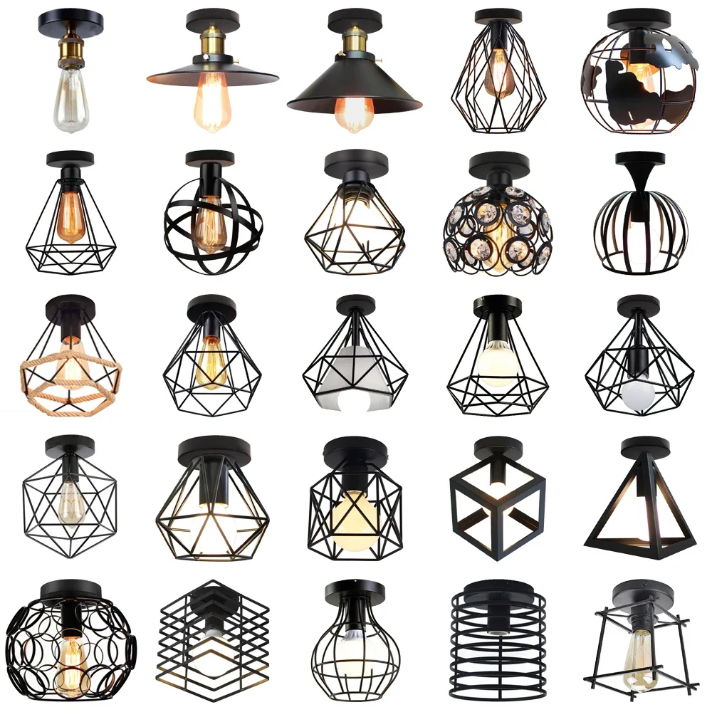 Decor Lighting Returns - Vintage Demir Tavan Işık Dönüş Koridor