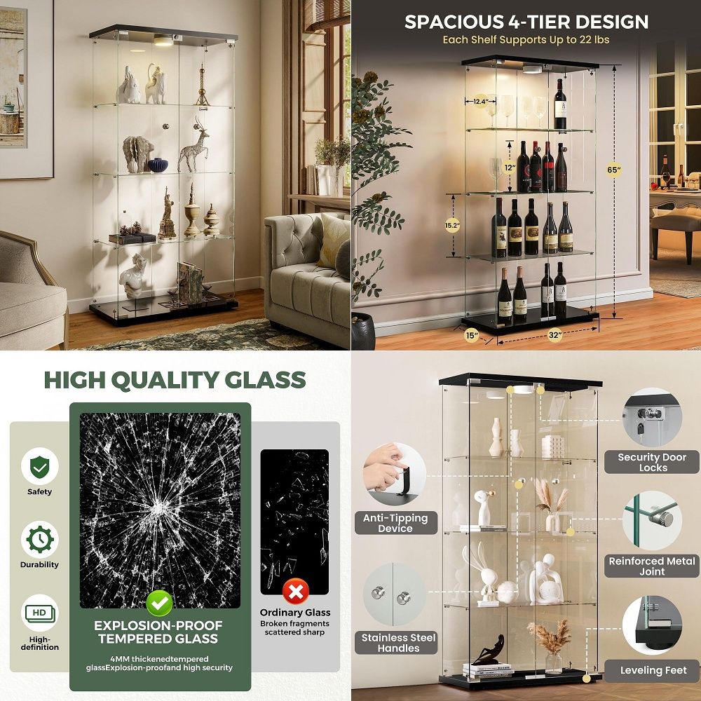 Lighting & Home Decor Studio Photos - LED Işıklı ve Kilitli Vitrin, 4