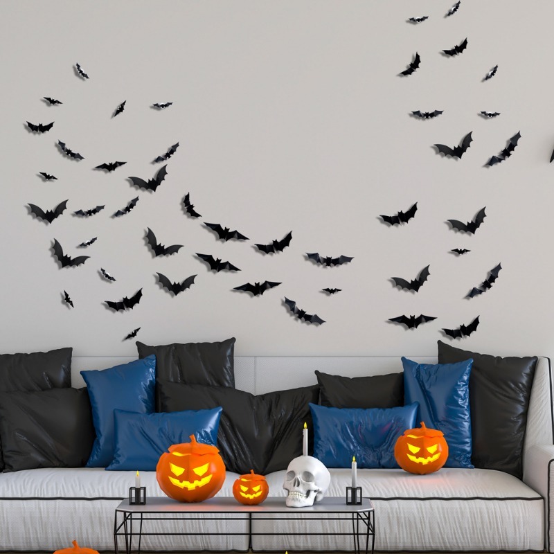 Garage Lighting Decor - Cadılar Bayramı Parıltılı Duvar Çıkartmaları LED