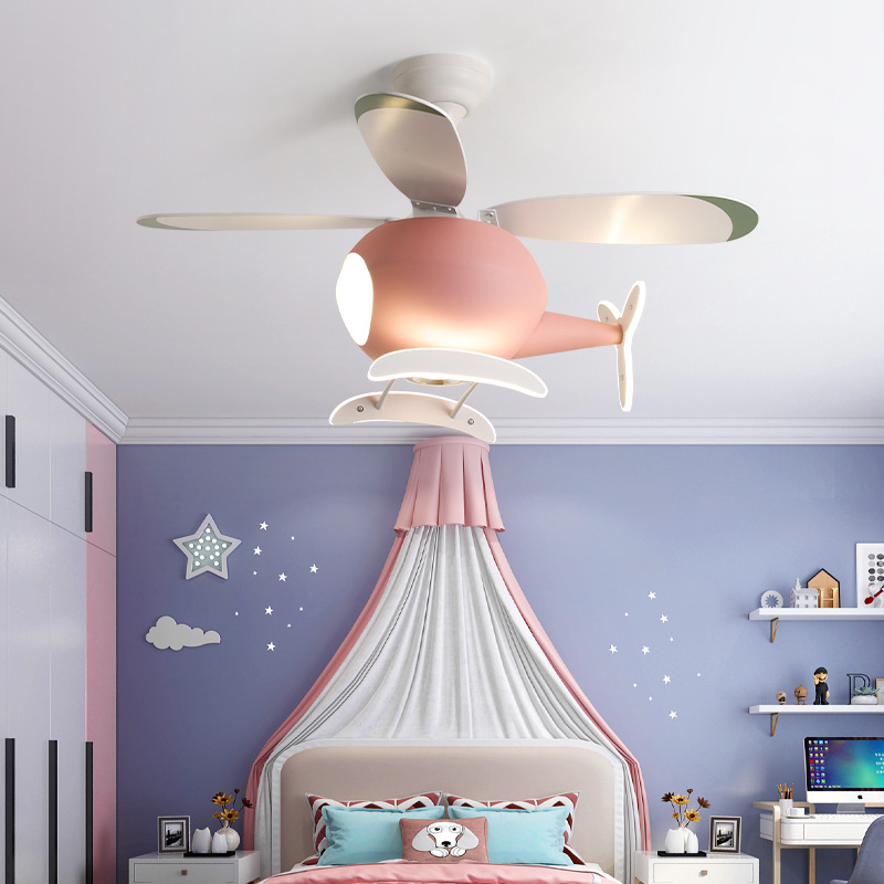 Lighting Decor - Modern Yaratıcı Karikatür Uçak Fan Işık