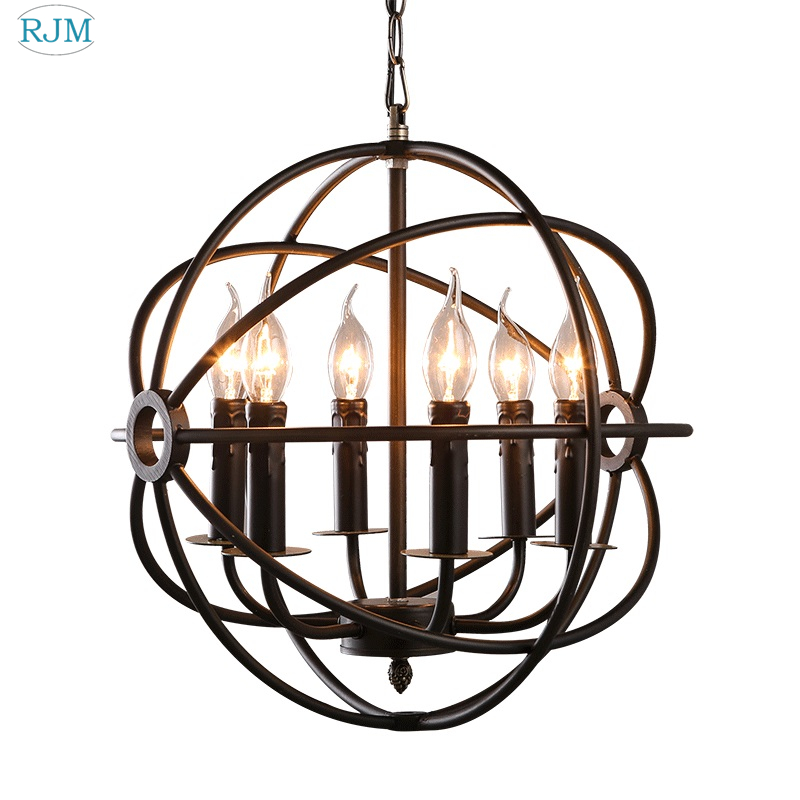Lzpz Rui Decor Lighting Store - Amerikan Endüstriyel Loft Mum Avize Vintage