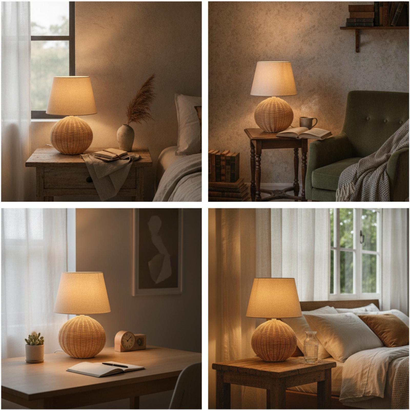 Yatak Başı Lambası Rattan Taba - Lighting Decoration In Bedroom incelemesi ve fiyatı
