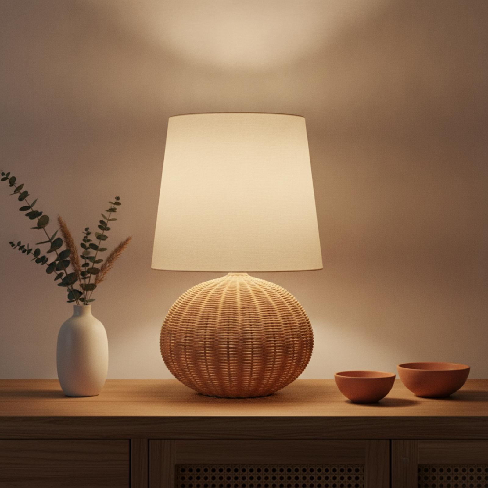 Yatak Başı Lambası Rattan Taba - Lighting Decoration In Bedroom incelemesi ve fiyatı