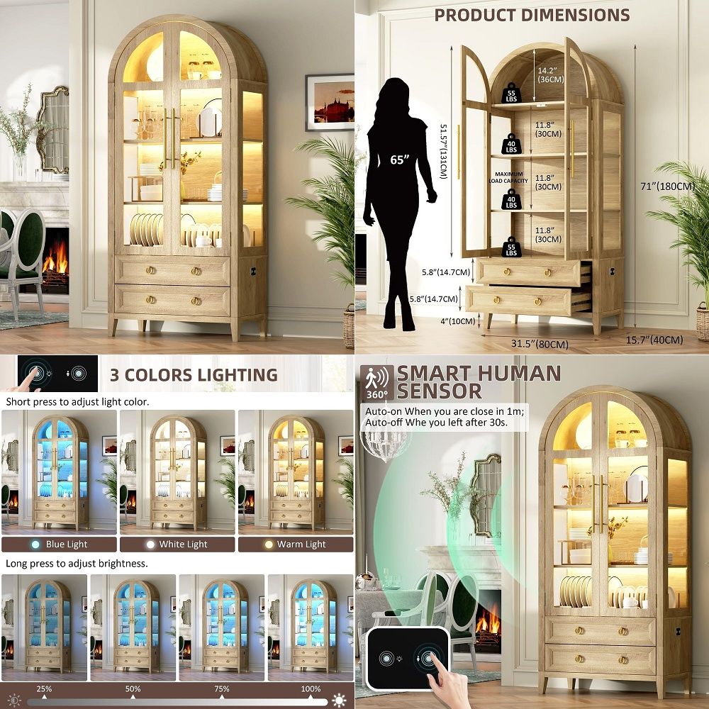 71 Kemerli Cam Kapılı Antika D - Lighting & Home Decor Studio Photos incelemesi ve fiyatı