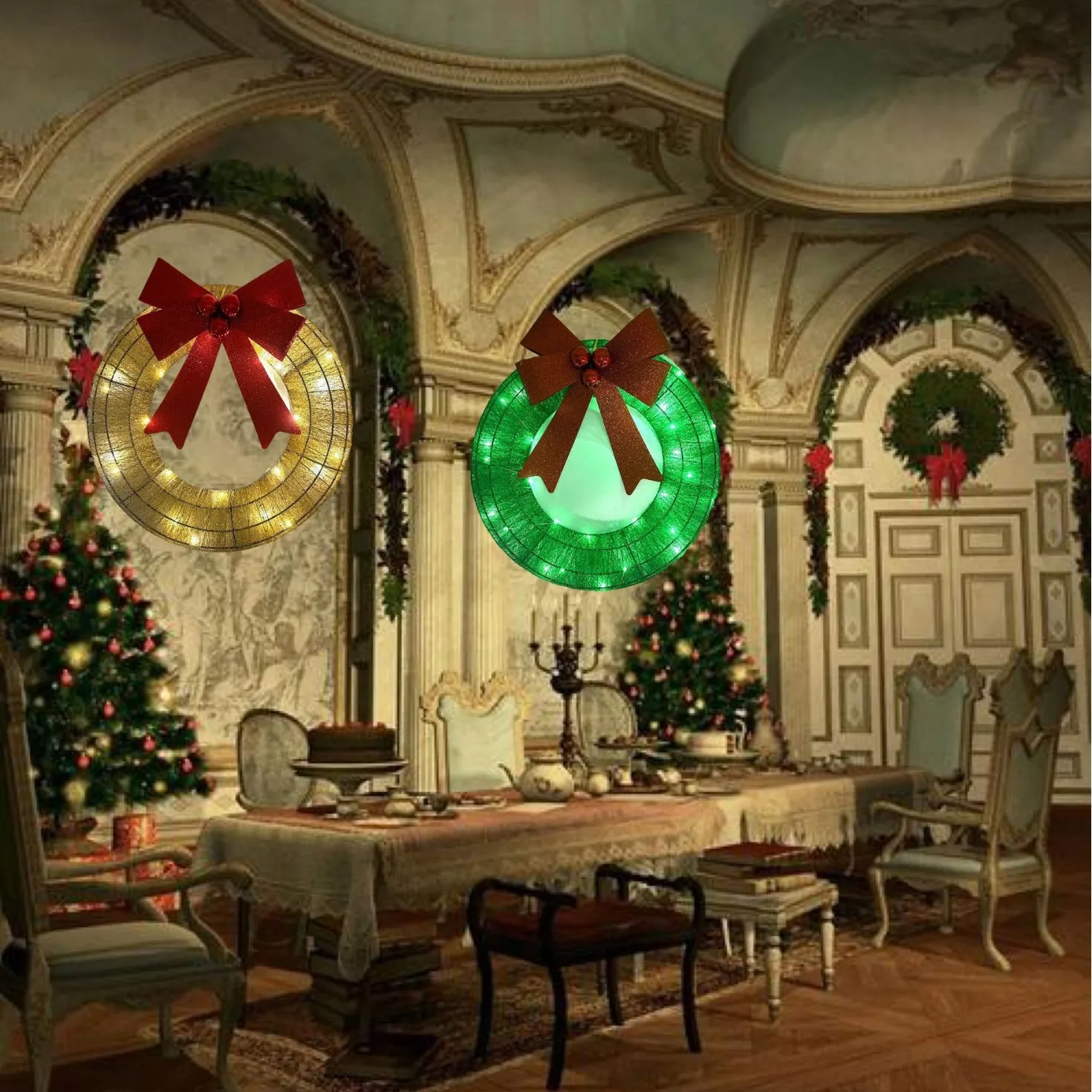 Yaratıcı Moda Noel Çelengi Met - Pendant Lighting Christmas Decor incelemesi ve fiyatı